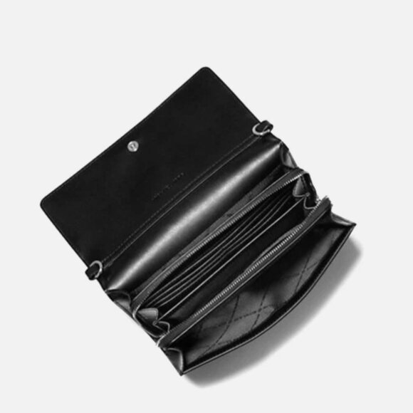 New Michael Kors Jet Set Large Ombré Signature Logo Crossbody Bag Black Multi - Picture 3 of 3